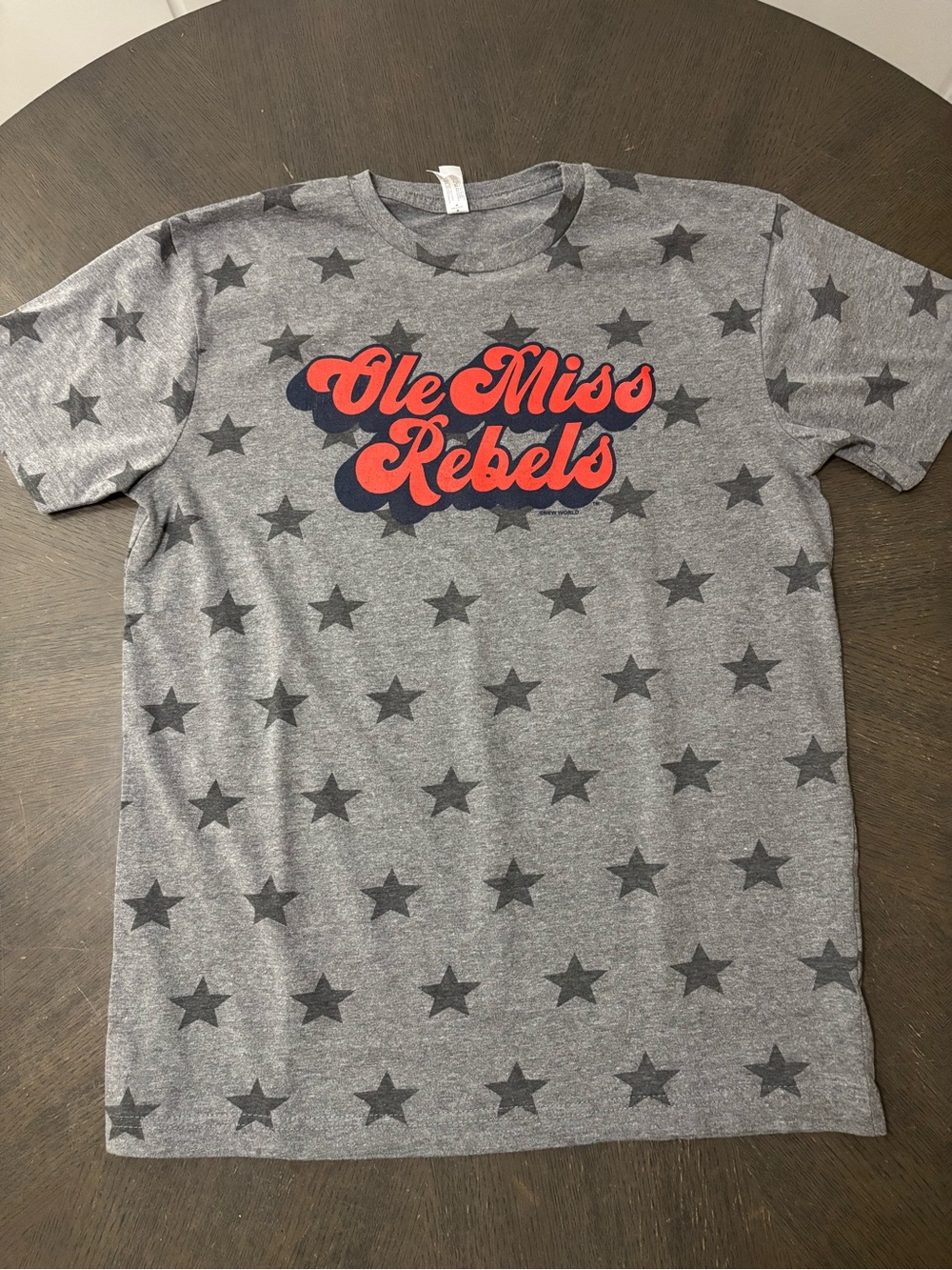Ole Miss Rebels Gray Star Graphic Tee
